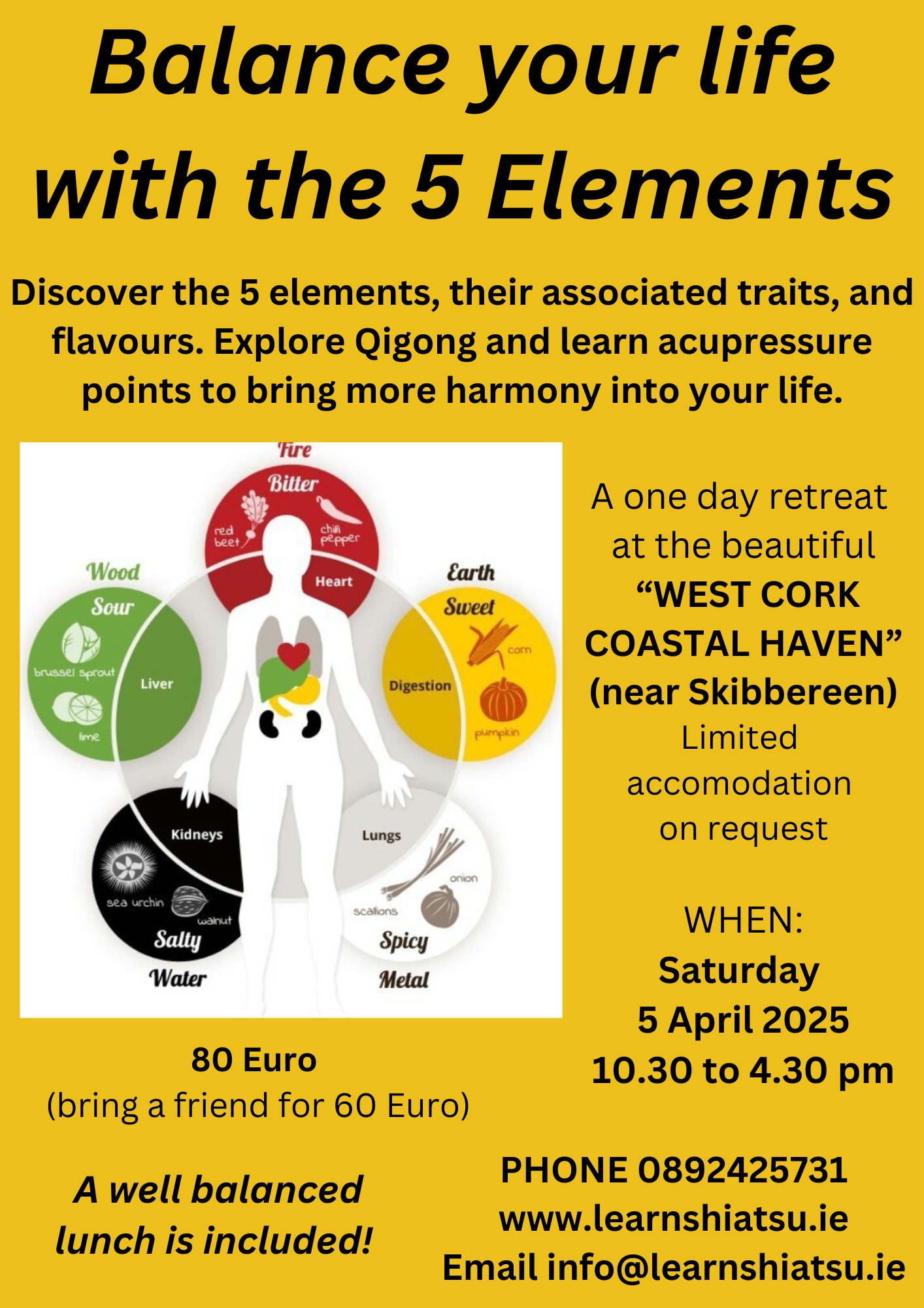 Balance your life with the 5 Elements: One Day Retreat